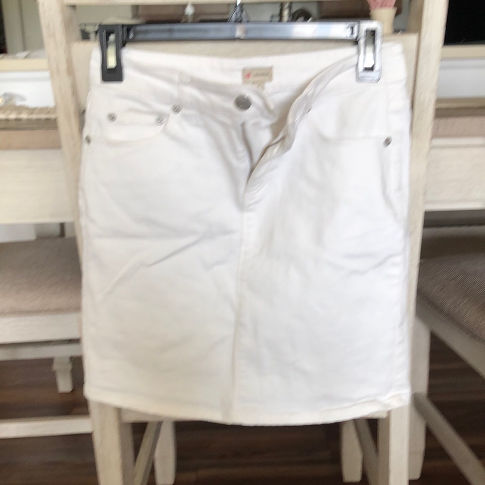 White Jean mini skirt